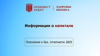Пояснения к бухгалтерской отчетности 2025: информация о капитале