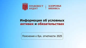 Пояснения к бухгалтерской отчетности 2025: информация об условных активах и обязательствах